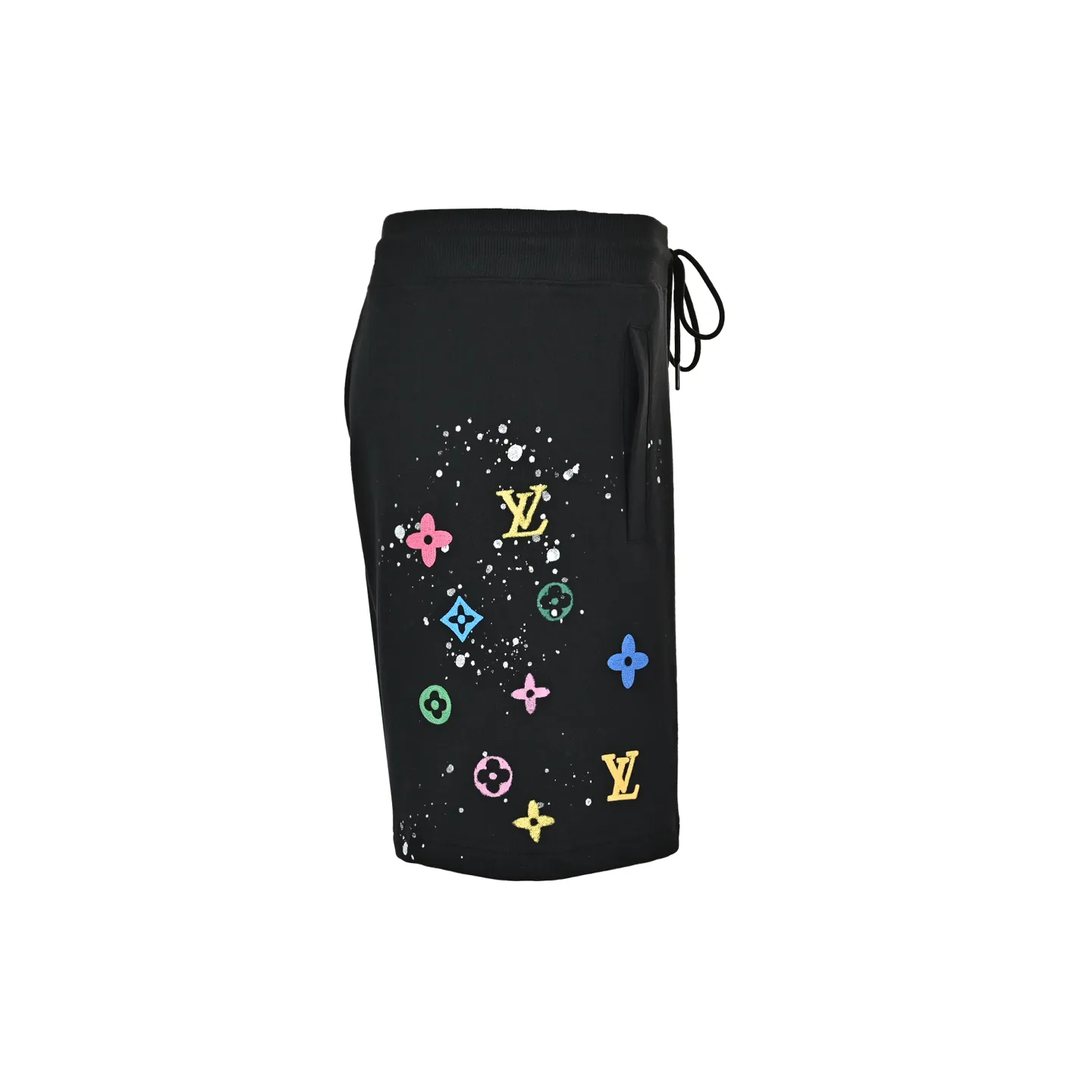 Louis Vuitton/Louis Vuitton multi-element presbyopic print embroidered shorts